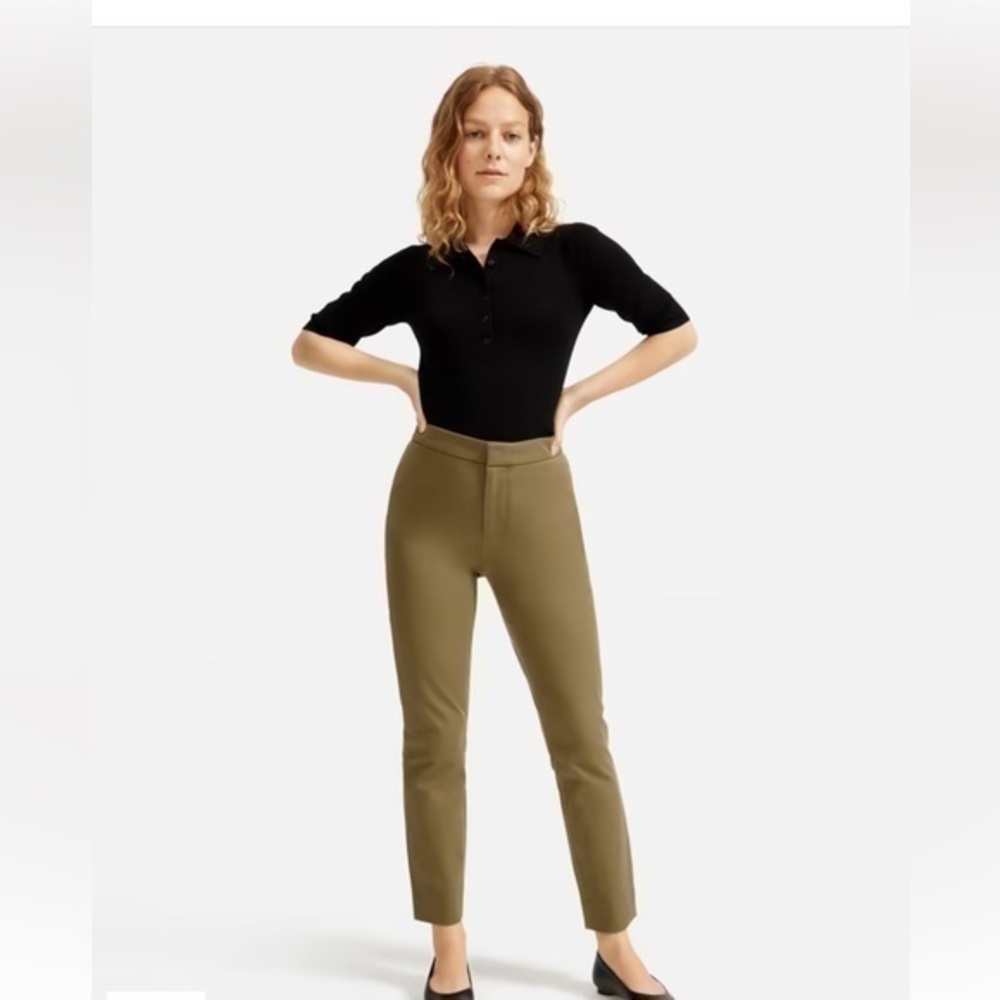 Everlane Zip Front Stretch Crop Pants Sz 8